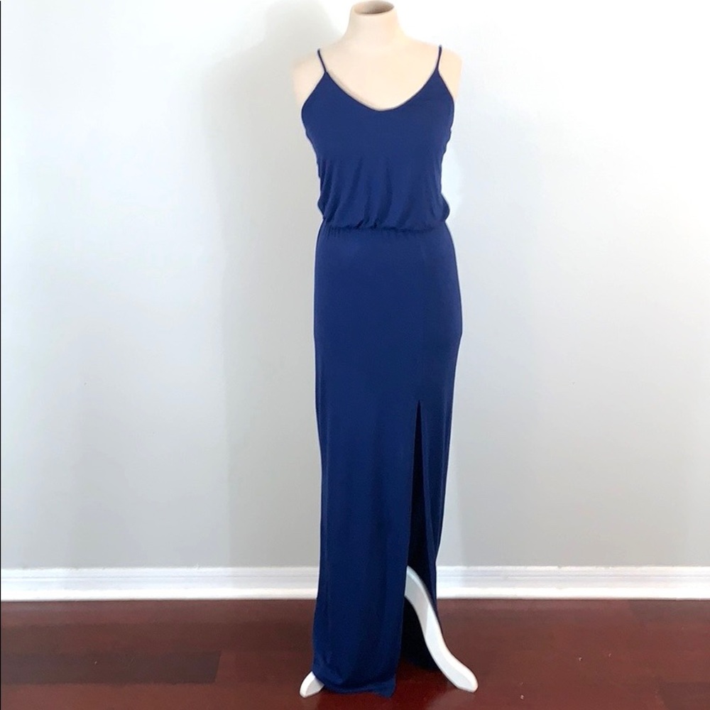 Lulus Watch the Sunset Navy Blue Maxi Dress